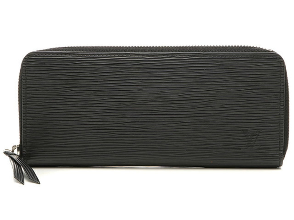LOUIS VUITTON Portefeuille Clemence Epi Noir Black Long Wallet